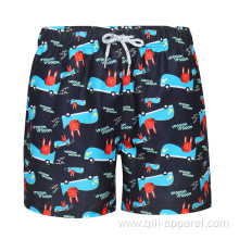 Low Drawstring Sublimation Swim Men Beach Shorts